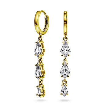 Pan Jewelry, Seoul Shine øreringer i forgylt 925 sølv med zirkonia