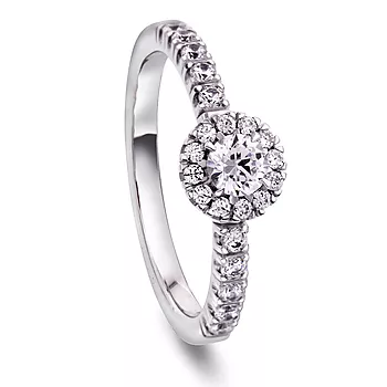 Moments by Pan Jewelry, Diamantring Delight i 585 hvitt gull 0,56 CT | 2,1 mm bredde