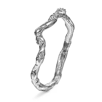 Ocean ring i 925 rodinert sølv