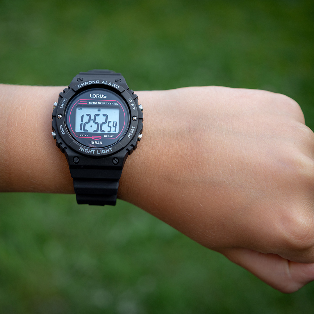 Bilde nummer 3 av Lorus, Digital klokke med sort gummirem
