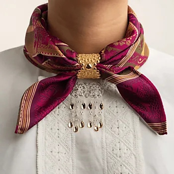 Bilde nummer 2 av Skjerfring i 830 forgylt sølv med kruser