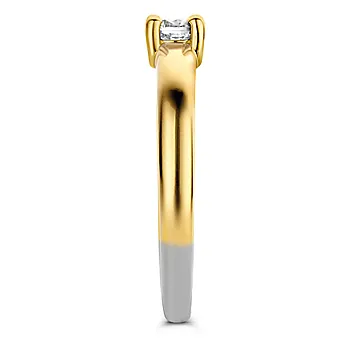 Bilde nummer 3 av Ti Sento, Solitaire ring i forgylt 925 sølv med zirkonia