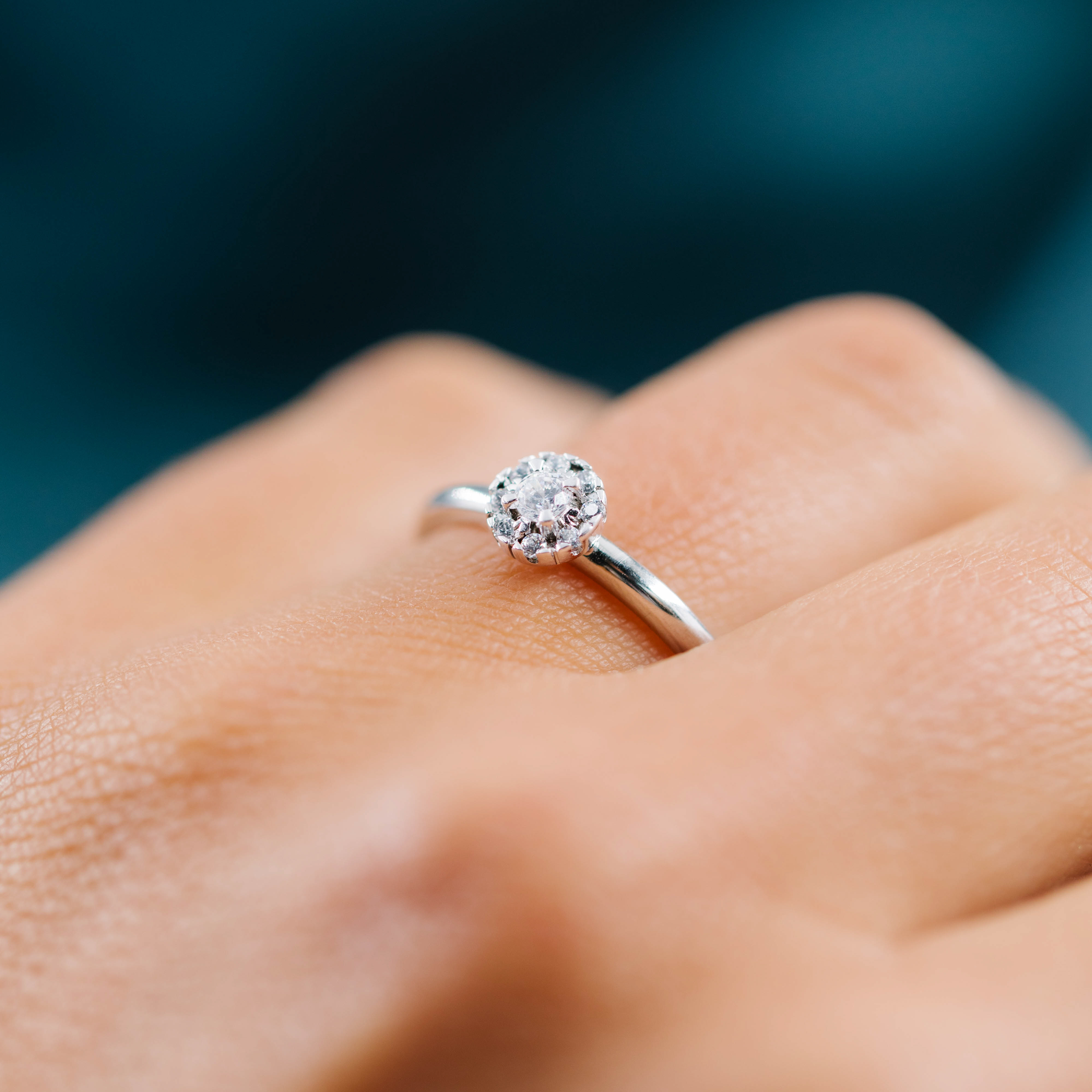 Bilde nummer 3 av Moments by Pan Jewelry, Diamantring Bliss i 585 hvitt gull 0,20 CT | 2 mm bredde