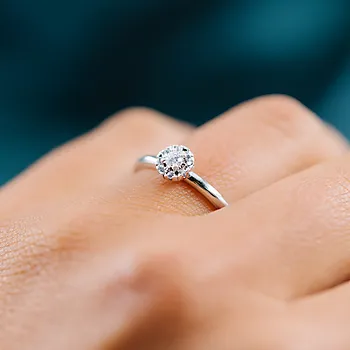 Bilde nummer 3 av Moments by Pan Jewelry, Diamantring Bliss i 585 hvitt gull 0,20 CT | 2 mm bredde