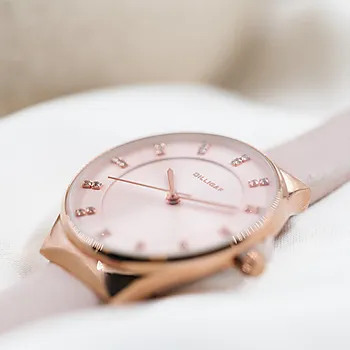 Bilde nummer 3 av Dilligaf, Dameklokke med dus rosa rem