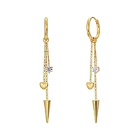 Peak øreringer i forgylt stål