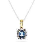 Diamantanheng i 585 gult gull 0.05 med topas