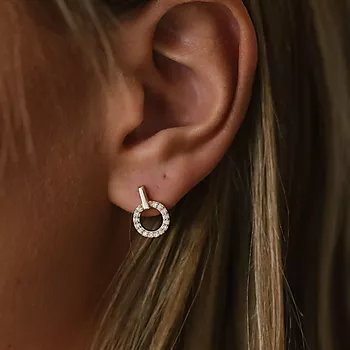 Bilde nummer 3 av Pan Jewelry, Smykkesett i 925 sølv med zirkonia og åpen sirkel