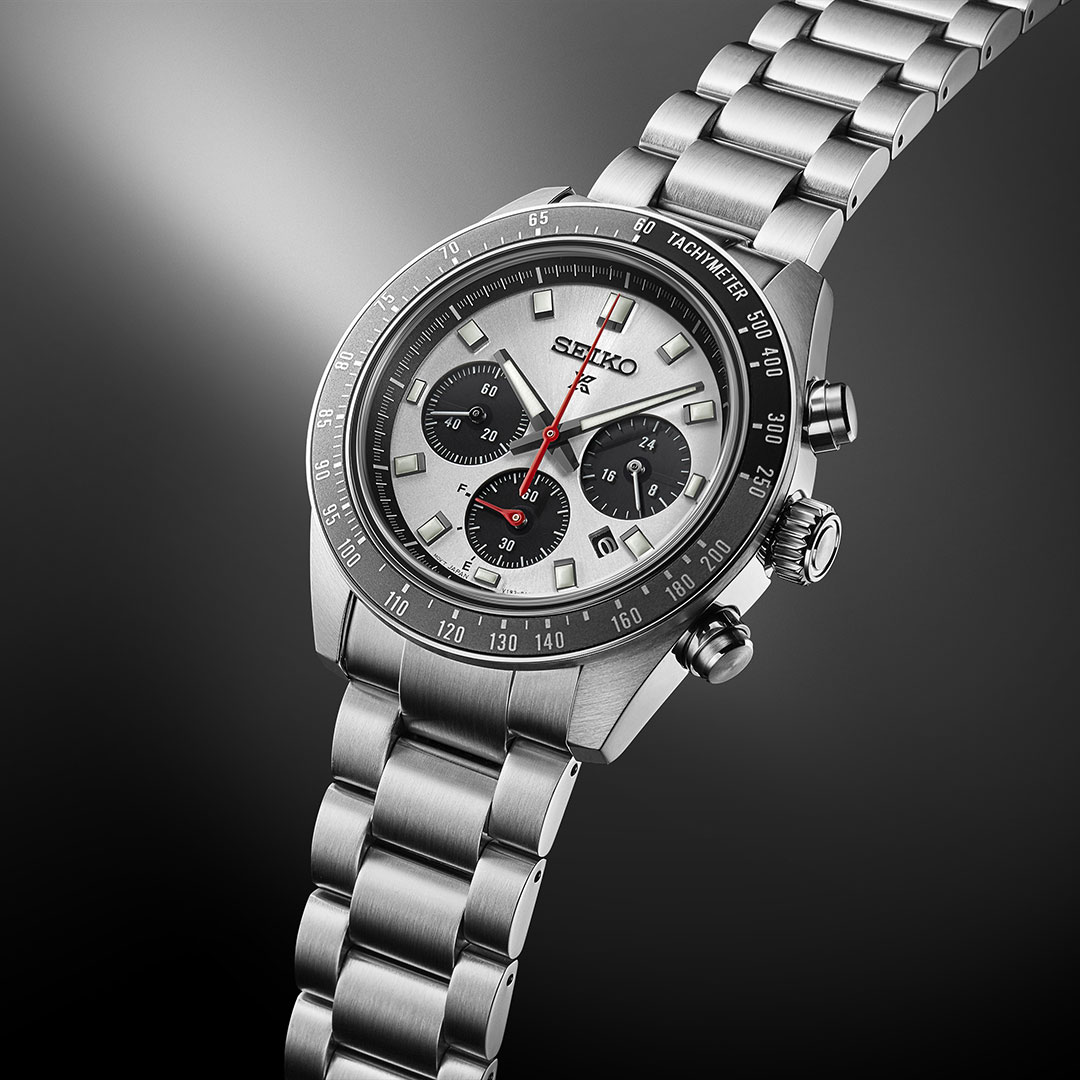 Bilde nummer 3 av Seiko, Prospex Speedtimer Solar herreklokke med stållenke og kronograf