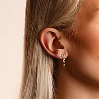 Bilde nummer 2 av Cat øredobber i forgylt messing med glassperle