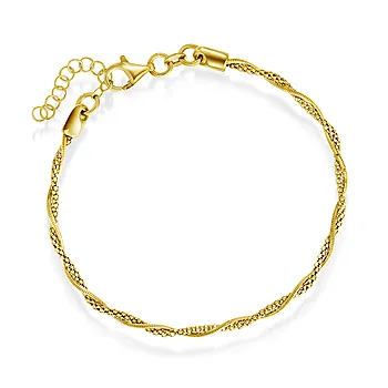 Pan Jewelry, Armbånd i forgylt 925 sølv, 21 cm