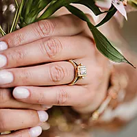 Bilde nummer 3 av Elizabeth diamantring i 585 gult gull 1,00 ct