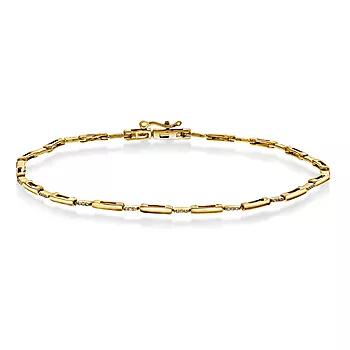 Pan Jewelry, Armbånd i 585 gult gull med diamanter 0,10 ct