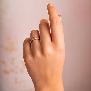 Bilde nummer 2 av Pan Jewelry, Diamantring i 585 gult gull 0,20 ct