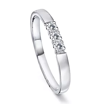 Pan Jewelry, Angelica alliansering i 585 hvitt gull med diamanter 0,15 ct WSI