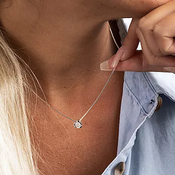 Bilde nummer 3 av Pan Jewelry, Anheng i 585 hvitt gull med diamanter 0,06 ct