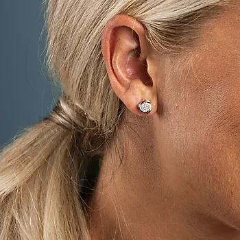 Bilde nummer 2 av Pan Jewelry, Øredobber i 585 gult gull med diamanter 0,12 ct