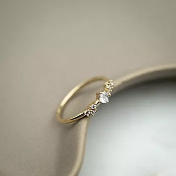 Bilde nummer 3 av Pan Jewelry, Ring i 585 gult gull med zirkonia