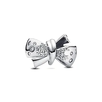 Pandora Moments, Charms i 925 sølv med sløyfe og zirkonia