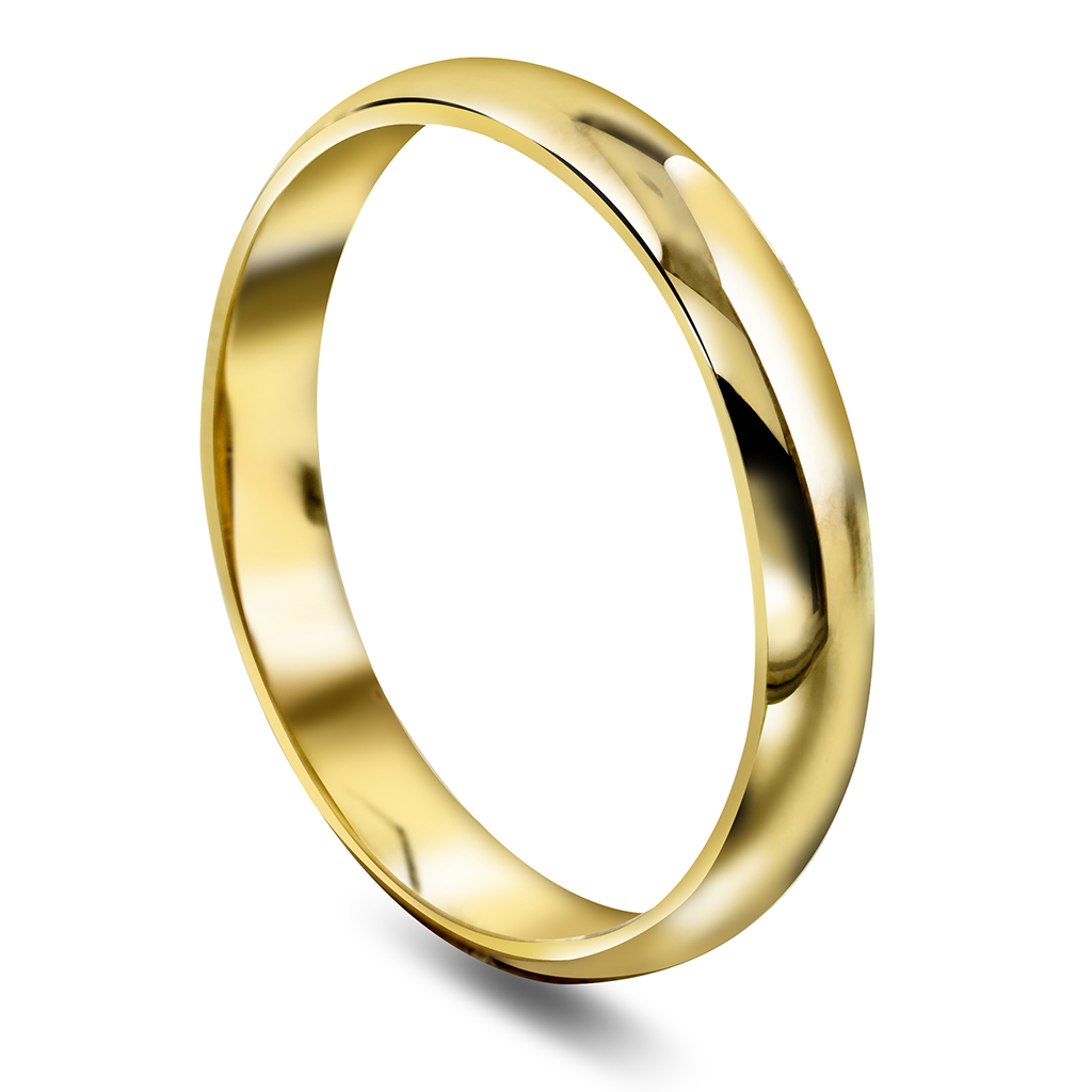 Giftering i 585 gult gull | 3 mm bredde