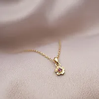 Bilde nummer 2 av Smykke til barn i 925 forgylt sølv med blomst