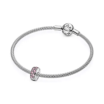 Bilde nummer 4 av Pandora Moments, Klemmecharm i 925 sølv med rosa zirkonia