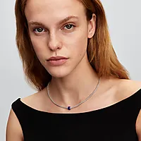 Bilde nummer 2 av Charms i 925 sølv med blå murano glass