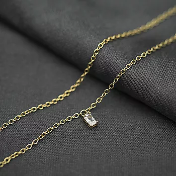 Bilde nummer 3 av Pan Jewelry, Ankelkjede i forgylt 925 sølv med 2 rader og zirkonia