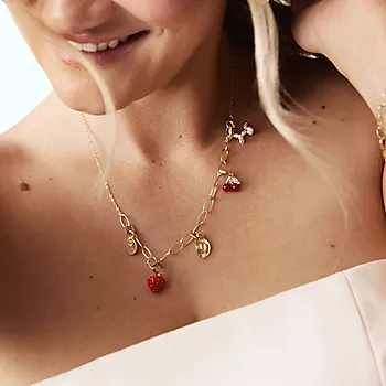 Bilde nummer 3 av Hooked kjede i 925 forgylt sølv