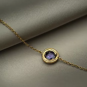 Bilde nummer 2 av Pan Jewelry, Armbånd i forgylt 925 sølv med ametyst