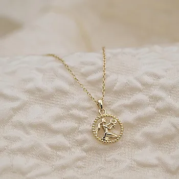 Bilde nummer 2 av Smykke til barn i 925 forgylt sølv med jomfruen