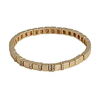 Brick armbånd i forgylt messing med strikk