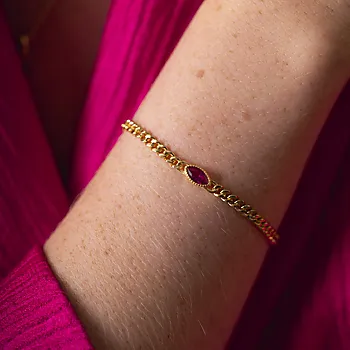 Bilde nummer 3 av Pan Jewelry, Rio Radiance armbånd i forgylt 925 sølv med rosa zirkonia