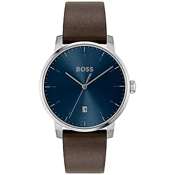 Hugo Boss, Dean herreklokke i stål med skinnrem