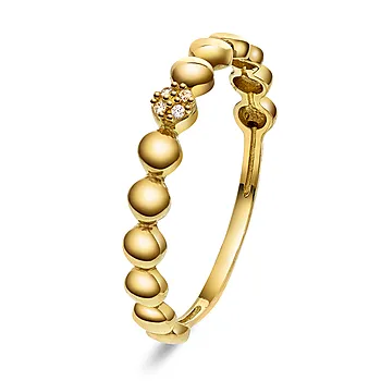 Pan Jewelry, Ring i 585 gult gull med zirkonia