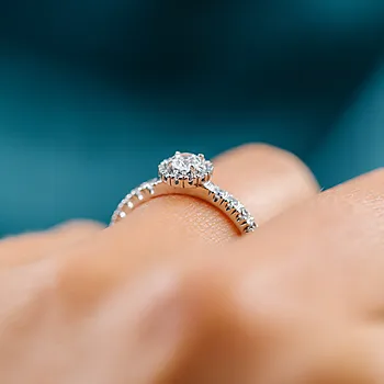 Bilde nummer 3 av Moments by Pan Jewelry, Diamantring Delight i 585 hvitt gull 0,56 CT | 2,1 mm bredde