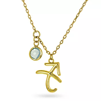 Pan Jewelry, Smykke i 925 forgylt sølv med zirkonia og horoskop Skytten