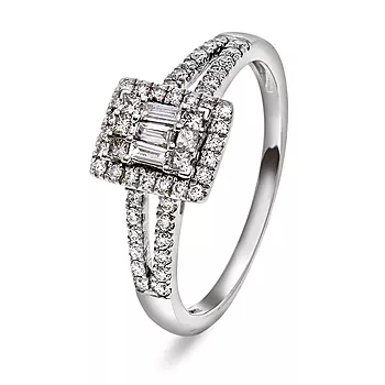 Grace diamantring i 585 hvitt gull 0,50 ct