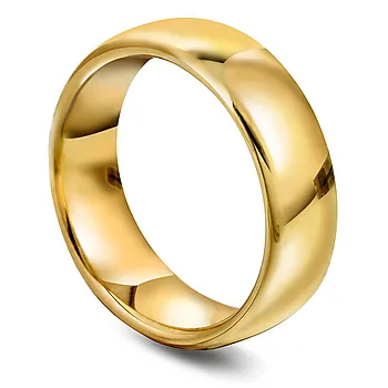 Giftering i 375 gult gull | 6 mm bredde