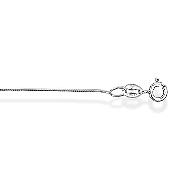 Pan Jewelry, Åttekantet slangekjede i 925 sølv 0,7 mm, 42-45 cm