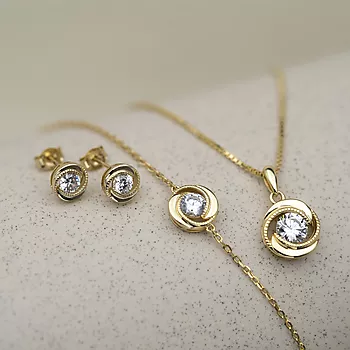 Bilde nummer 4 av Pan Jewelry, Armbånd i forgylt 925 sølv med hvit zirkonia