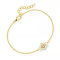 Pan Jewelry, Armbånd i forgylt 925 sølv med zirkonia