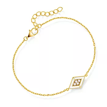 Pan Jewelry, Armbånd i forgylt 925 sølv med zirkonia