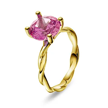 Pan Jewelry Drops, Ring i 585 gult gull med syntetisk Spinell