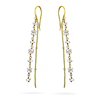 Tide øredobber i 925 forgylt sølv med ferskvannsperler