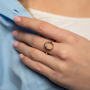 Bilde nummer 2 av Solin ring i 925 forgylt sølv