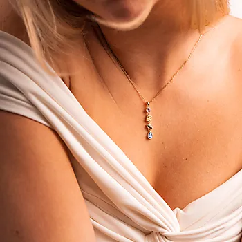 Bilde nummer 3 av Pan Jewelry, Smykke i forgylt 925 sølv med farget zirkonia