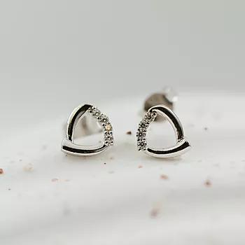 Bilde nummer 4 av Pan Jewelry, Øredobber i 585 hvitt gull med zirkonia