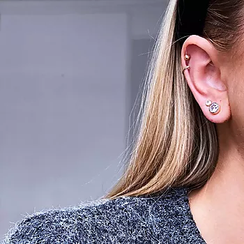 Bilde nummer 3 av Pan Jewelry, Øredobber i 585 gult gull med zirkonia