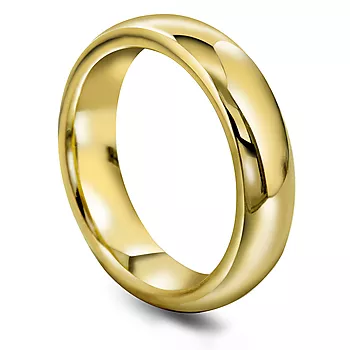 Giftering i 585 gult gull | 5 mm bredde